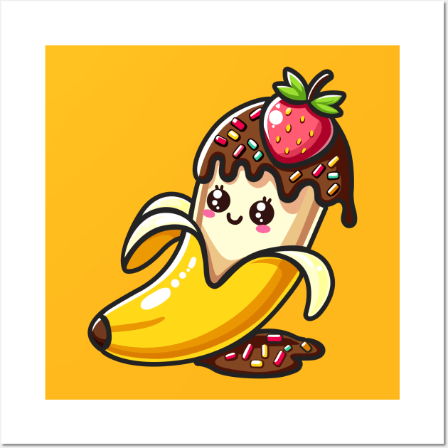 Cute Choco Banana Wall Art by Arief Uchiha